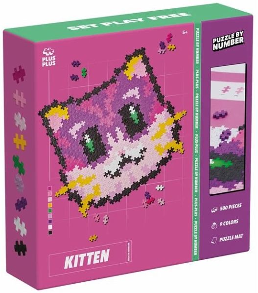 PLUS PLUS 9603960 - 500 Kreativ Bausteine Puzzle Katze PLUS PLUS 9603960 - 500 Kreativ Bausteine Puzzle Katze