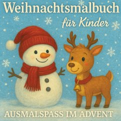 Cover Weihnachtsmalbuch für Kinder - perfekter Malspaß im Advent ab 4 Jahre