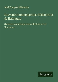 Cover Souvenirs contemporains d'histoire et de littérature