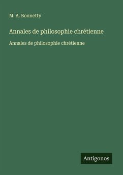 Cover Annales de philosophie chrétienne