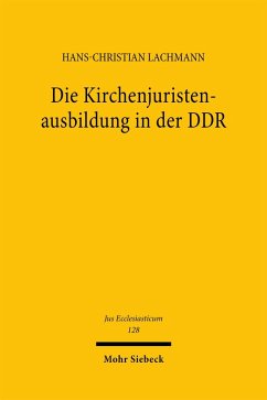 Cover Die Kirchenjuristenausbildung in der DDR