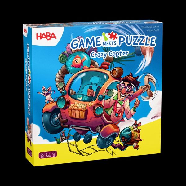 HABA 2012215001 - GAME MEETS PUZZLE, Crazy Copter, 2in1 Puzzles+Spiel