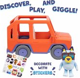 Moose Toys 300308 - BLUEY Buddies S13, Großes Familienauto mit BLUEY-Plüschfigur (20cm) mit Sonnenbrille