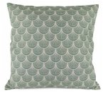 Dekokissen - Art-déco-Muster Seegrün