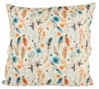 Dekokissen - Federtraum Türkis-Orange