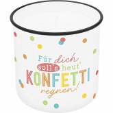 Kerze im Becher KONFETTI