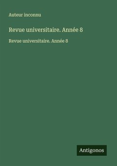 Cover Revue universitaire. Année 8