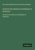 Archives des missions scientifiques et littéraires