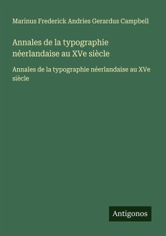 Cover Annales de la typographie néerlandaise au XVe siècle