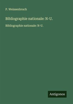 Cover Bibliographie nationale: N-U.