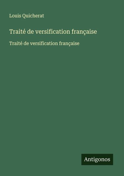 Traité de versification française