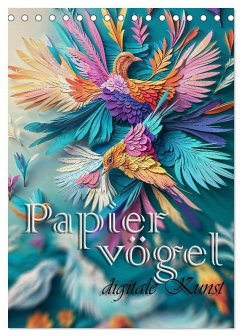 Cover Papiervögel - Digitale Kunst (Tischkalender 2026 DIN A5 hoch), CALVENDO Monatskalender