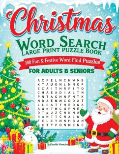 Cover Christmas Word Search Large Print Puzzle Book for Adults & Seniors
