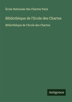 Cover Bibliothèque de l'Ecole des Chartes
