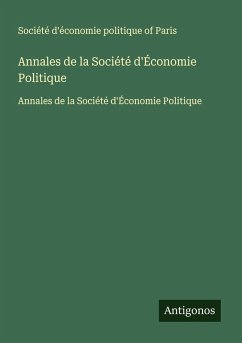 Cover Annales de la Société d'Économie Politique