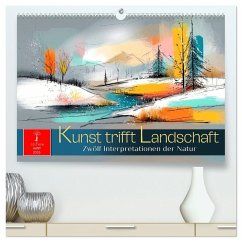 Kunst trifft Landschaft (hochwertiger Premium Wandkalender 2026 DIN A2 quer), Kunstdruck in Hochglanz