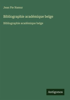 Cover Bibliographie académique belge