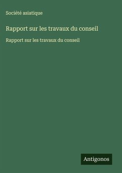 Cover Rapport sur les travaux du conseil