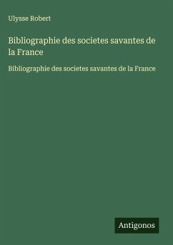 Cover Bibliographie des societes savantes de la France
