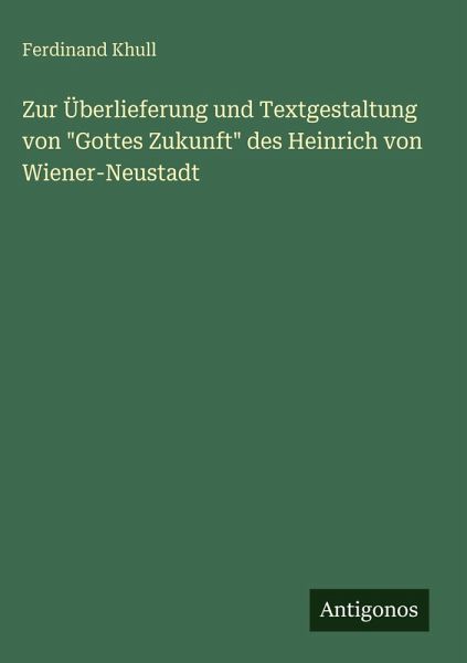 Zur Überlieferung und Textgestaltung von 