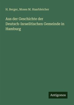 Cover Aus der Geschichte der Deutsch-Israelitischen Gemeinde in Hamburg