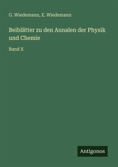 Cover Beiblätter zu den Annalen der Physik und Chemie