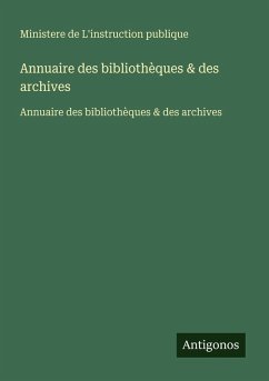 Cover Annuaire des bibliothèques & des archives