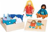 Biegepuppen Fynja & Fabio, Klamottenkiste, 6 Outfits