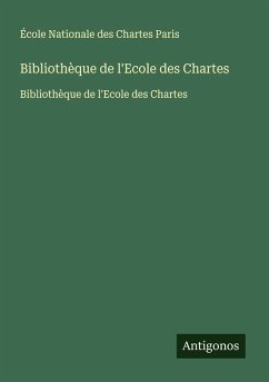 Cover Bibliothèque de l'Ecole des Chartes