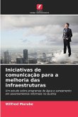 Iniciativas de comunicação para a melhoria das infraestruturas Iniciativas de comunicação para a melhoria das infraestruturas