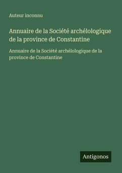 Cover Annuaire de la Société archélologique de la province de Constantine