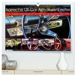 Ikonische US-Car Armaturenbretter (hochwertiger Premium Wandkalender 2026 DIN A2 quer), Kunstdruck in Hochglanz Ikonische US-Car Armaturenbretter (hochwertiger Premium Wandkalender 2026 DIN A2 quer), Kunstdruck in Hochglanz