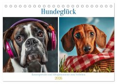 Hundeglück (Tischkalender 2026 DIN A5 quer), CALVENDO Monatskalender