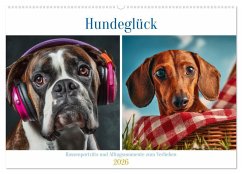 Cover Hundeglück (Wandkalender 2026 DIN A2 quer), CALVENDO Monatskalender
