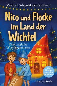 Cover Wichtel-Adventskalender-Buch   Eine magische Wichtelgeschichte für Kinder von 4 bis 10 Jahren   Nico und Flocke im Land der Wichtel   Zum Vorlesen & Selbstlesen im Advent   Für Erstleser