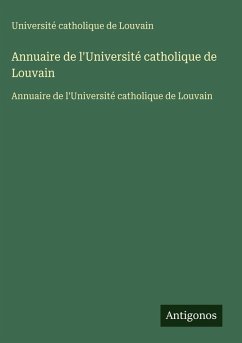 Cover Annuaire de l'Université catholique de Louvain