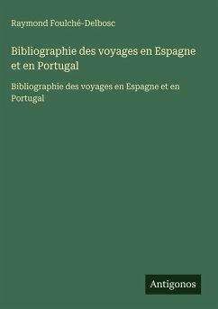 Cover Bibliographie des voyages en Espagne et en Portugal