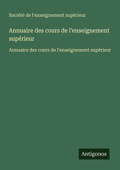 Cover Annuaire des cours de l'enseignement supérieur