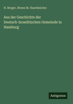 Cover Aus der Geschichte der Deutsch-Israelitischen Gemeinde in Hamburg