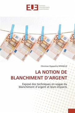 Cover LA NOTION DE BLANCHIMENT D'ARGENT