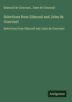 Cover Selections from Edmond and Jules de Goncourt