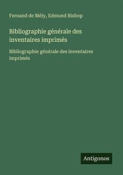 Cover Bibliographie générale des inventaires imprimés