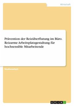 Cover Prävention der Reizüberflutung im Büro. Reizarme Arbeitsplatzgestaltung für hochsensible Mitarbeitende