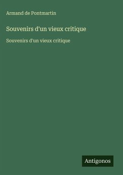 Cover Souvenirs d'un vieux critique