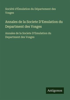 Cover Annales de la Societe D'Emulation du Department des Vosges