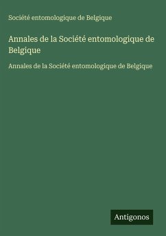 Cover Annales de la Société entomologique de Belgique