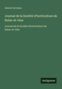Cover Journal de la Société d'horticulture de Seine-et-Oise