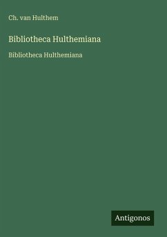 Cover Bibliotheca Hulthemiana