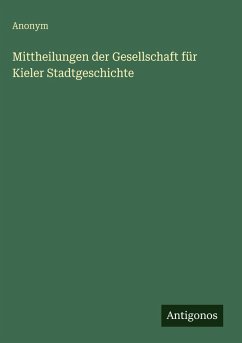Cover Mittheilungen der Gesellschaft für Kieler Stadtgeschichte