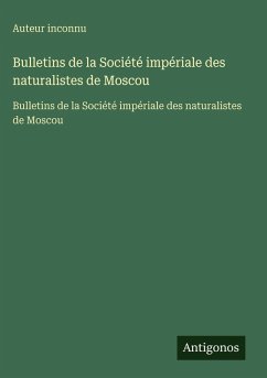 Cover Bulletins de la Société impériale des naturalistes de Moscou